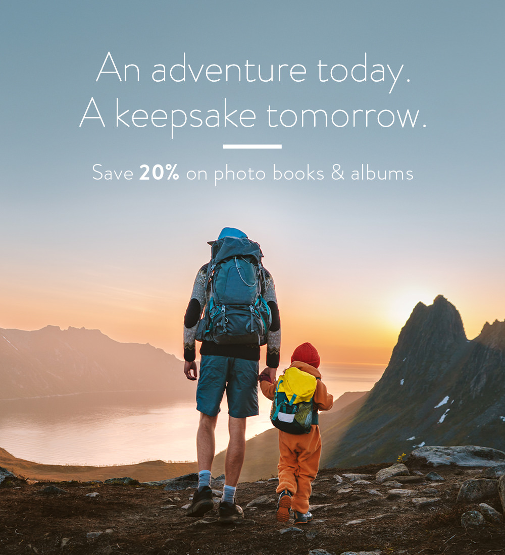 A family walking on a mountain