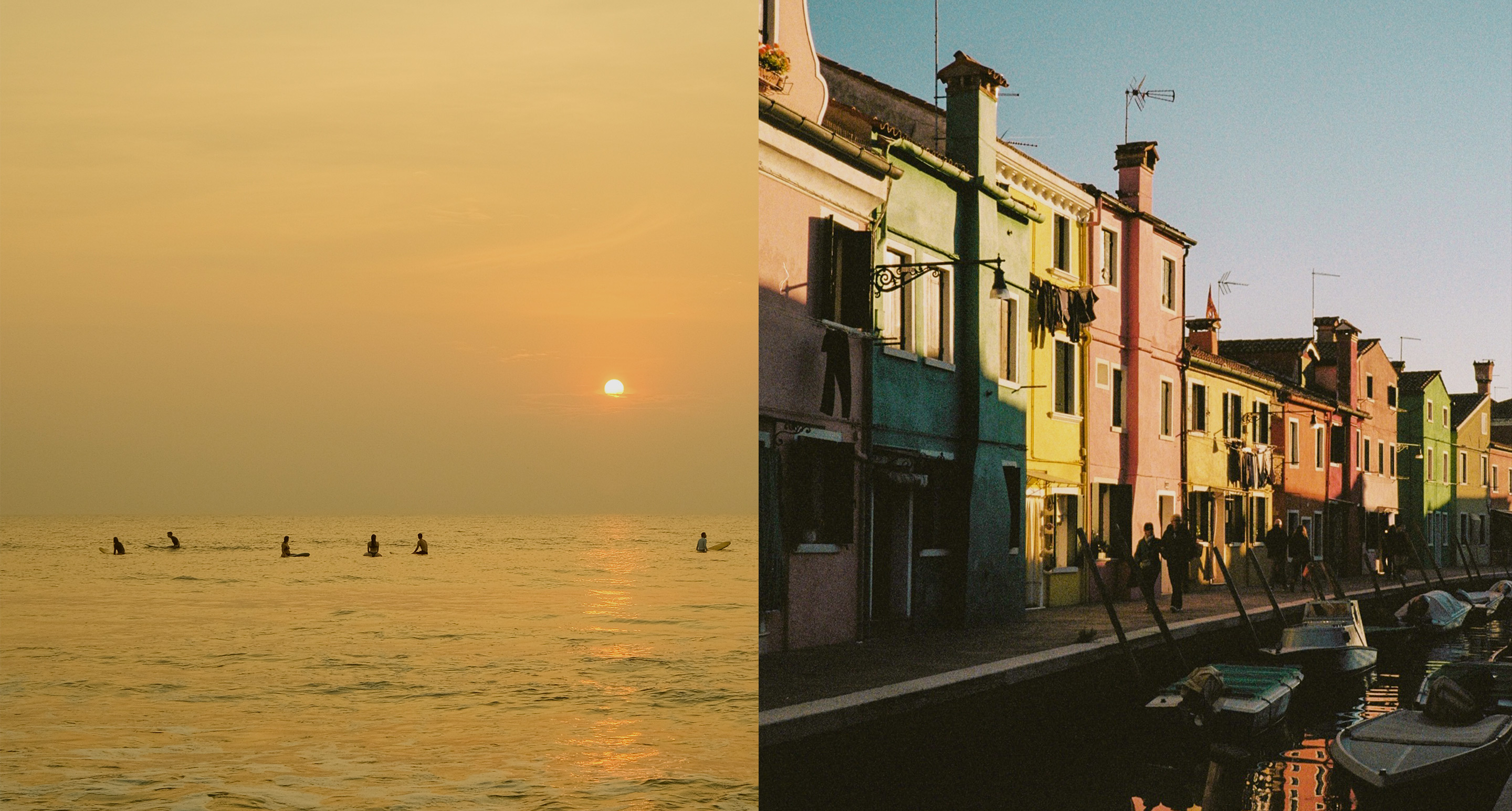 Travel week gif of houses by a river