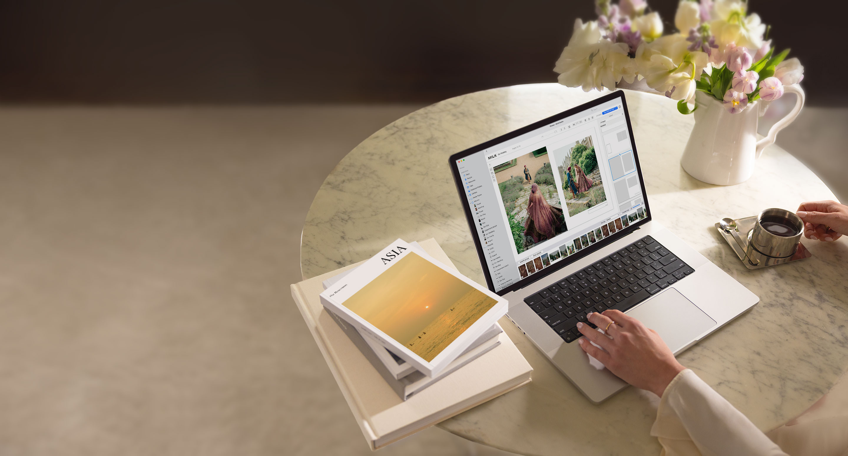 Design studio on a macbook