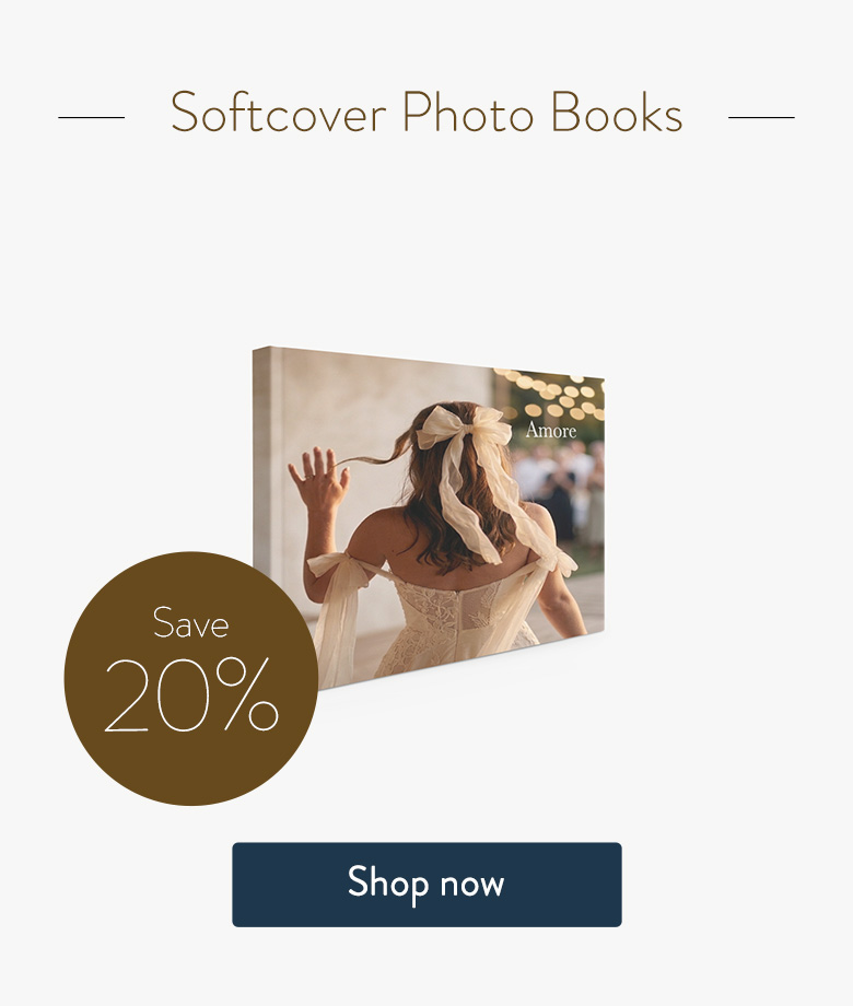 Softcover Photo books Save 20%