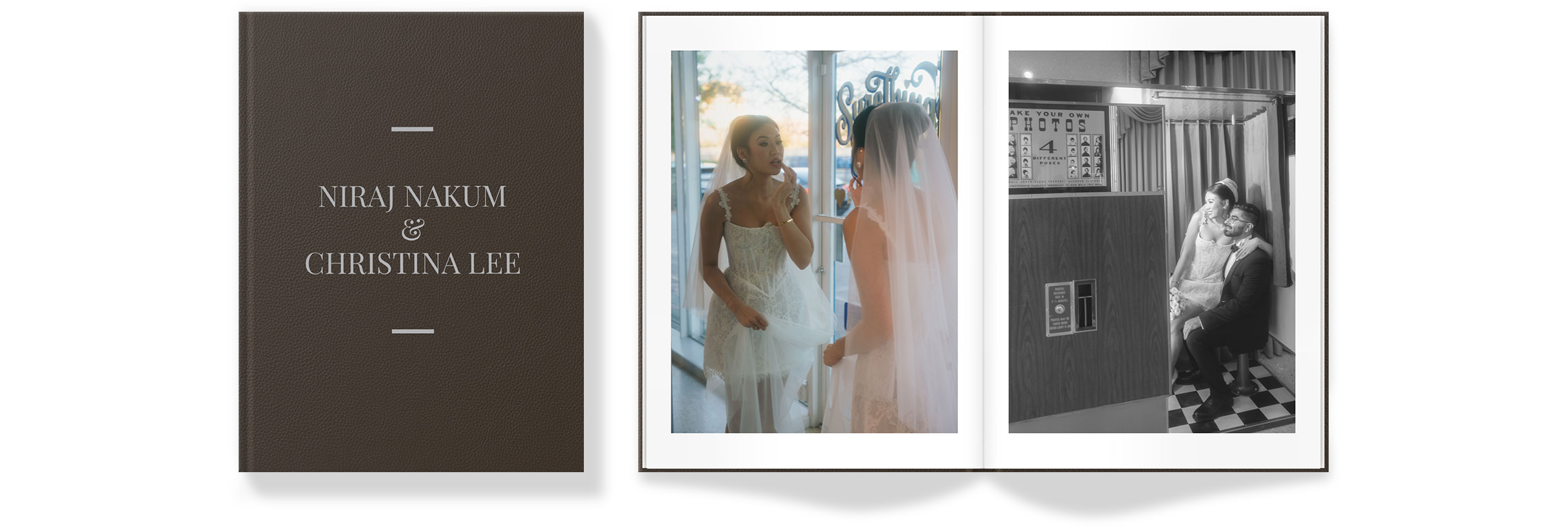 Our wedding photo album opened