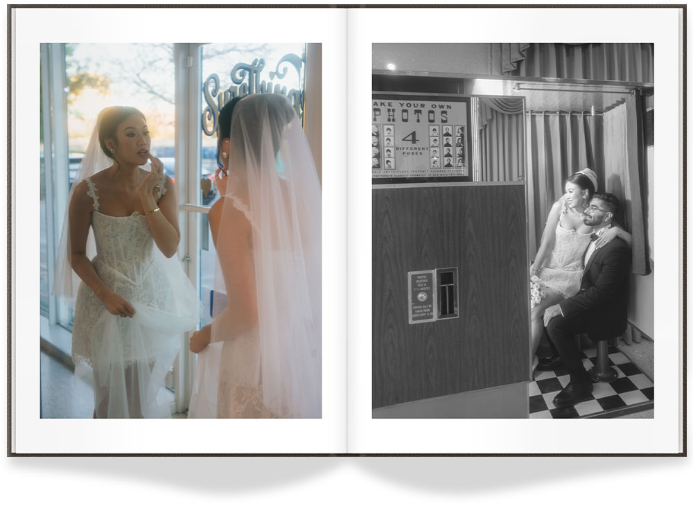 Our wedding photo album opened