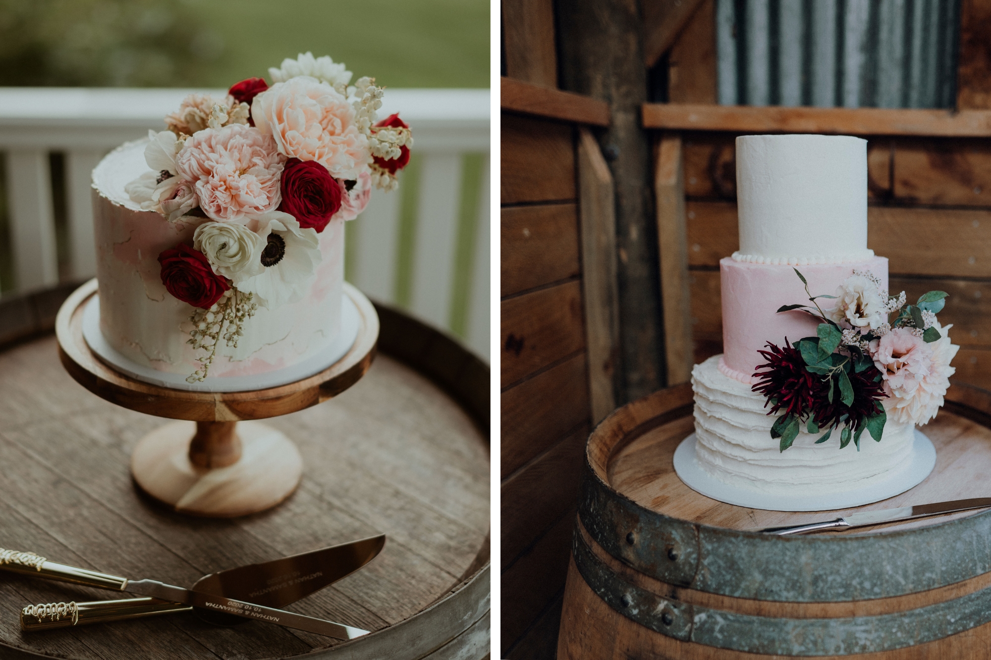 pop of color wedding cake
