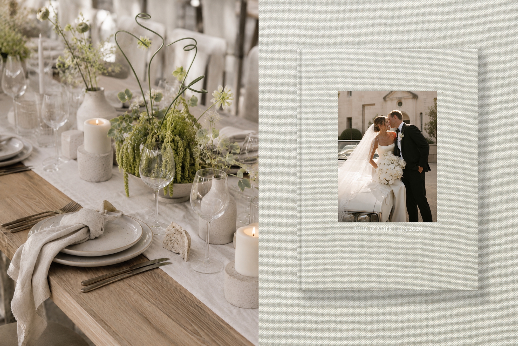 Salt linen photo album inspiration