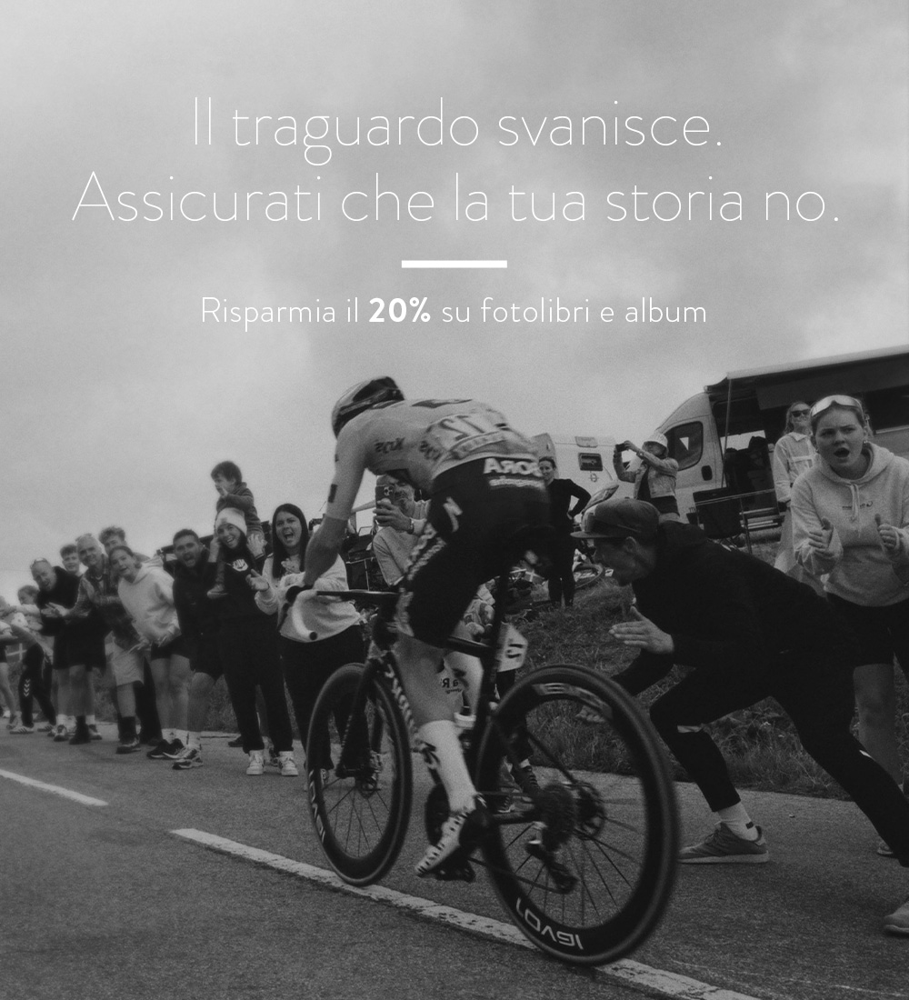 Risparmia il 20% su fotolibri e album.