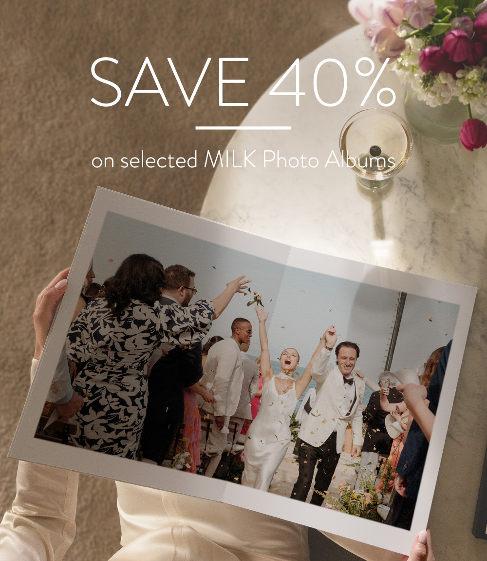 Save 40% on selected MILK Photo Albums.