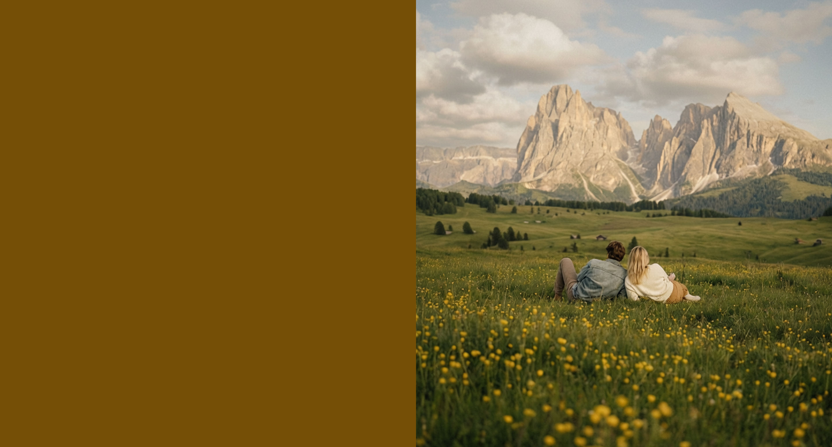 Couple laying in grass