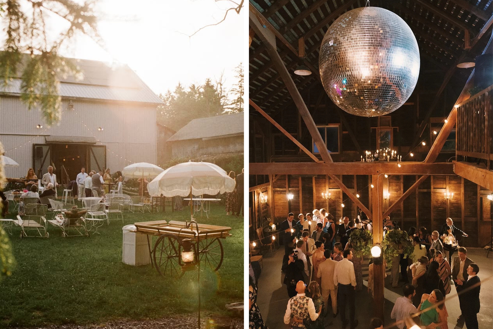 The Black Barn at walnut farm wedding venue