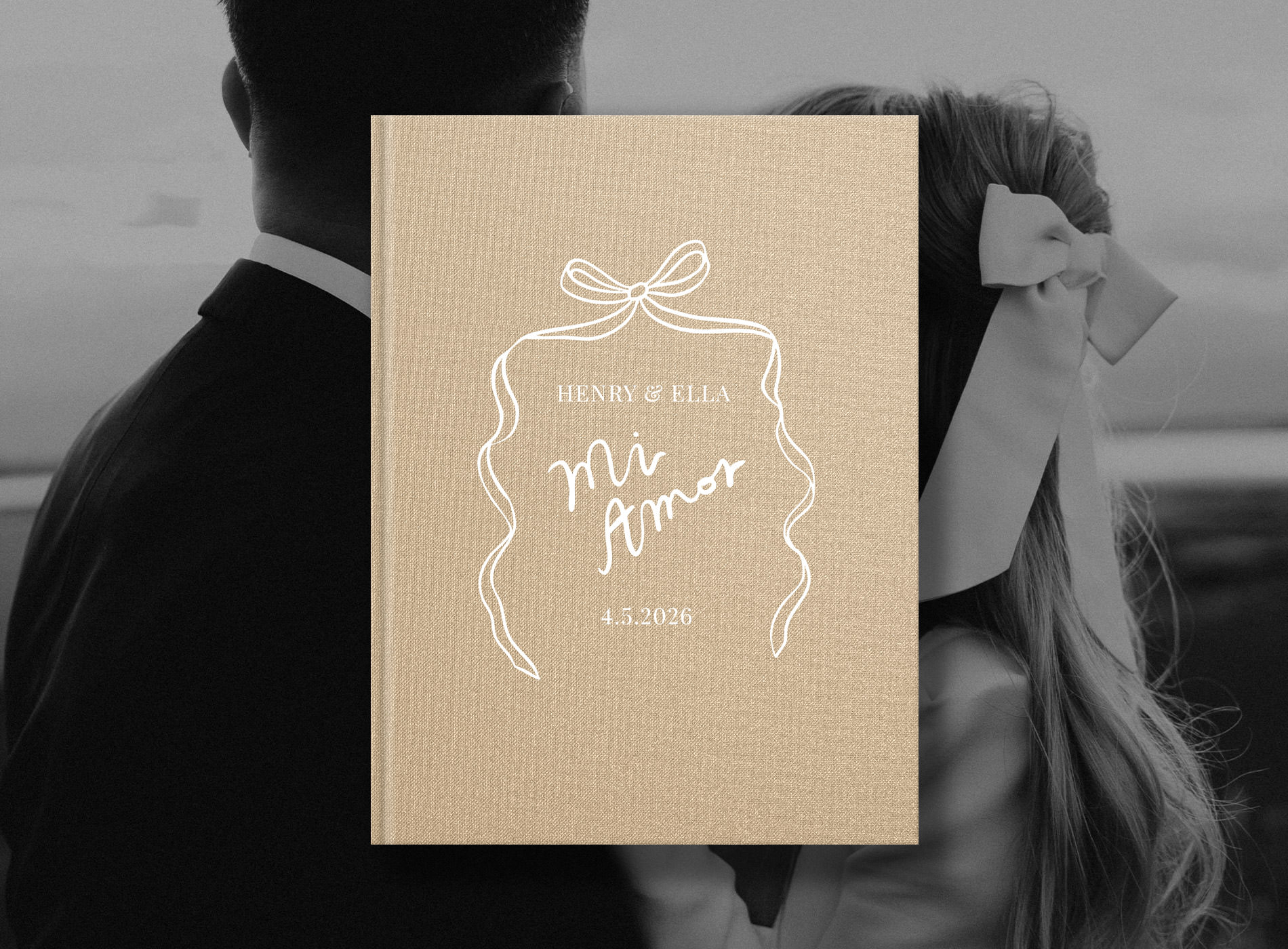 wedding designer cover with text mi amor