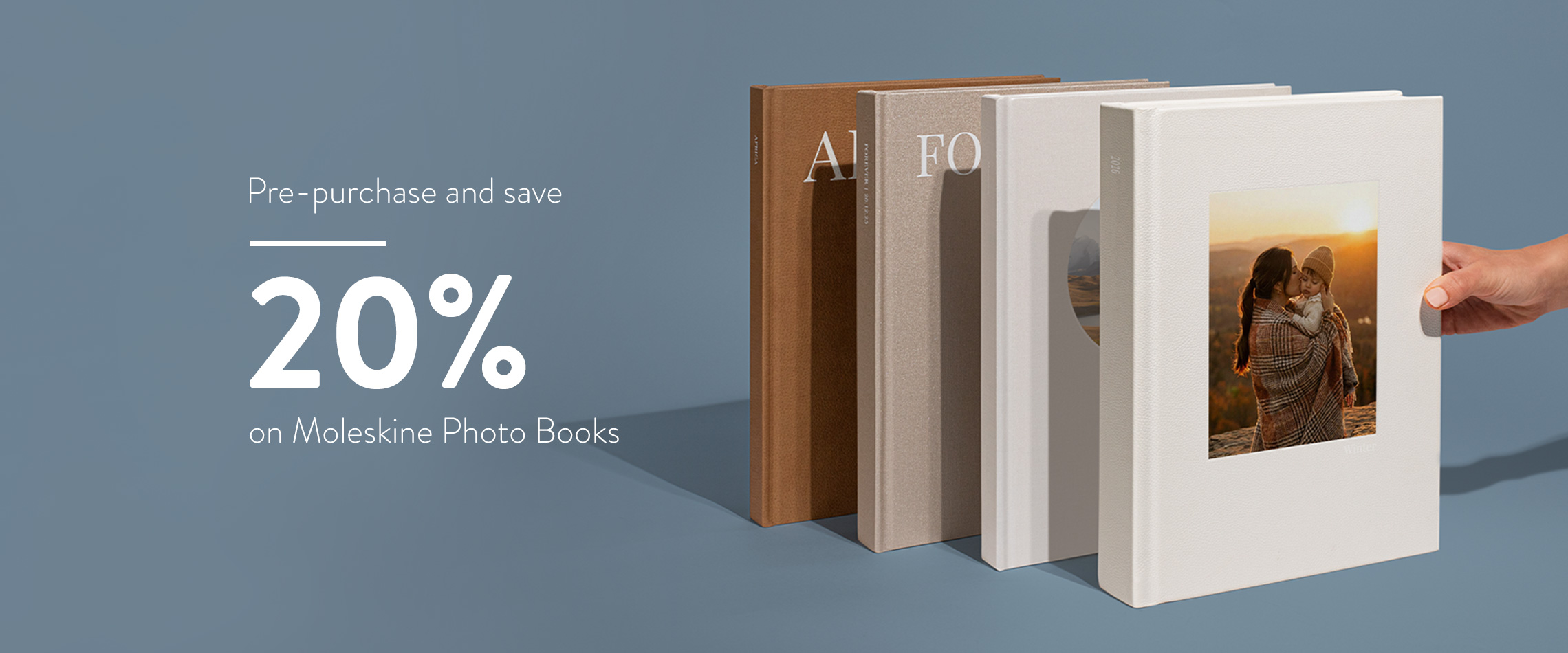 Pre-purchase and save 20% on Moleskine Photo Books