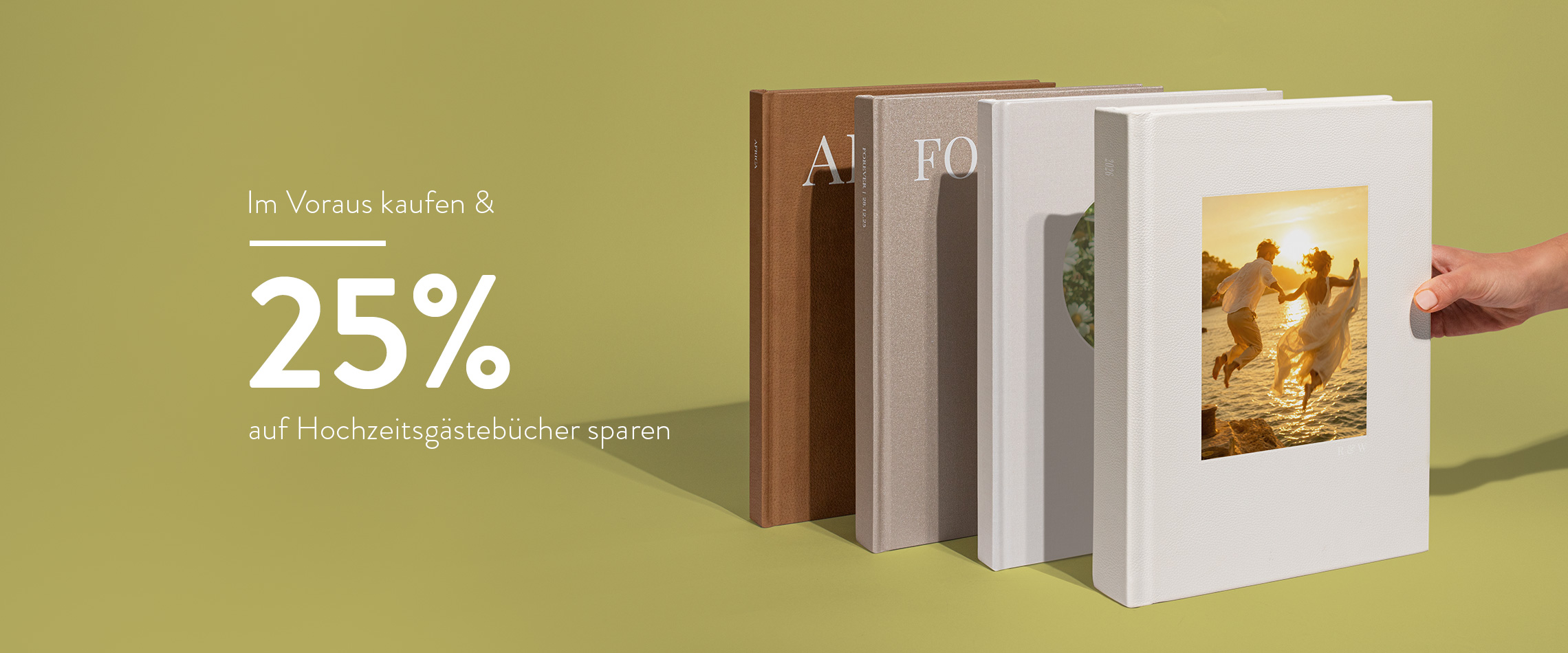 Sparen Sie 25% auf MILK-Hochzeitsgästebücher