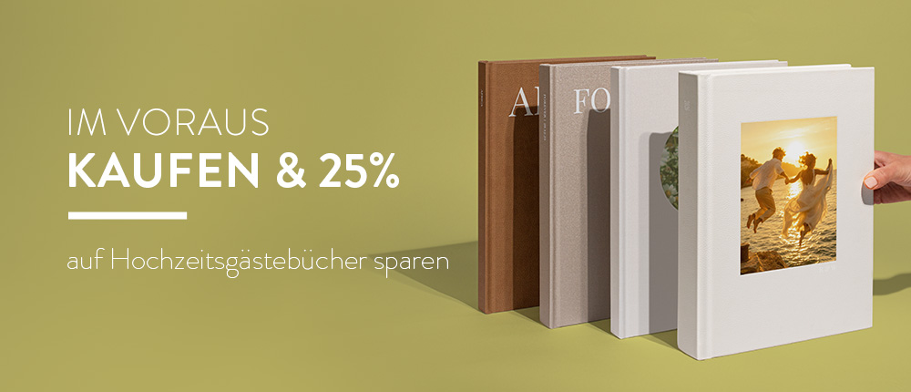 Sparen Sie 25% auf MILK-Hochzeitsgästebücher