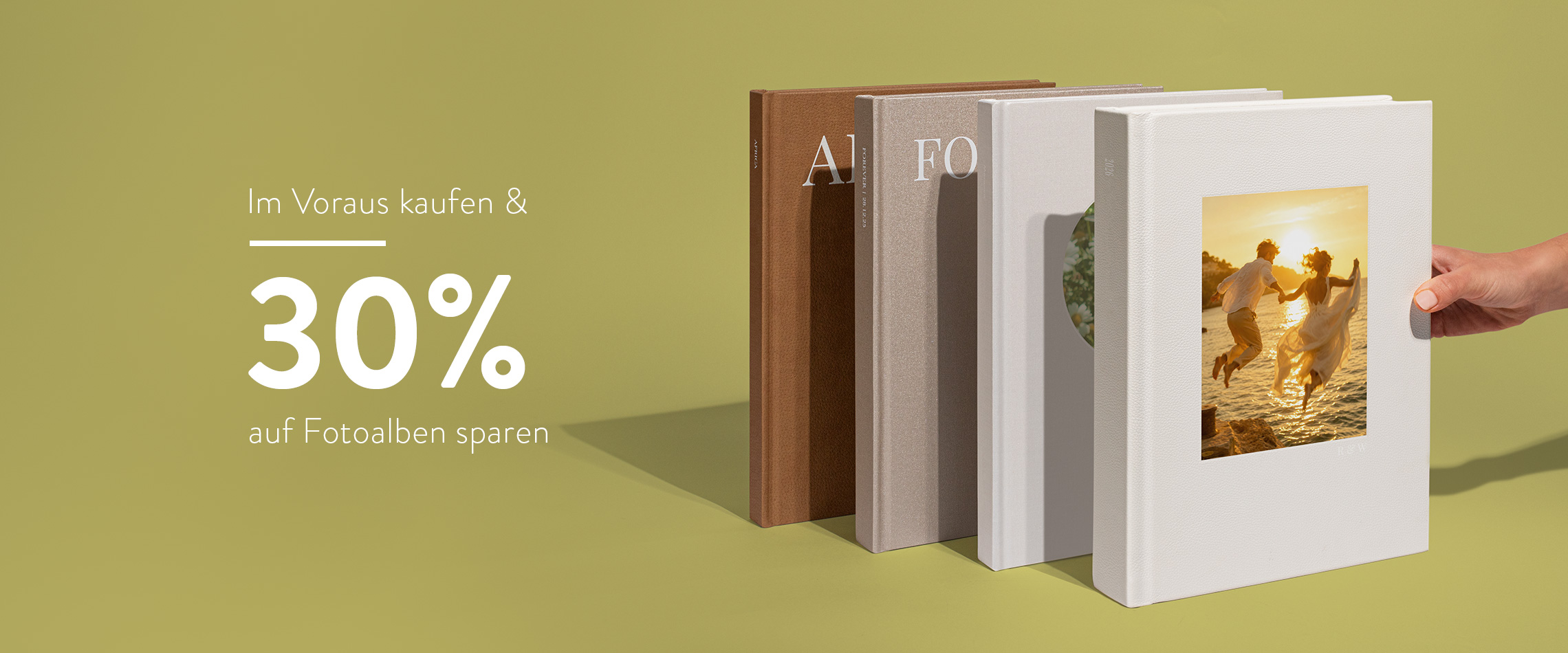 30% auf Fotoalben sparen.