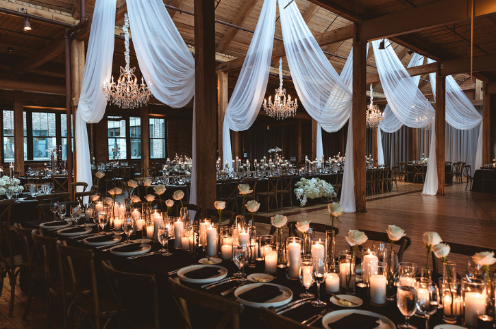Long table with candles