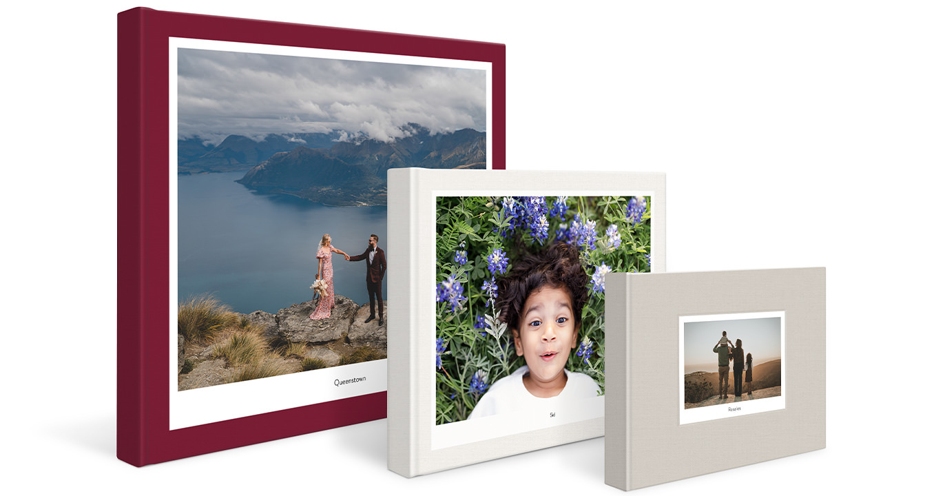 Dos álbumes de fotos clásicos.