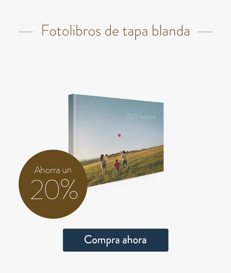 Ahorra un 20% - Fotolibro tapa blanda