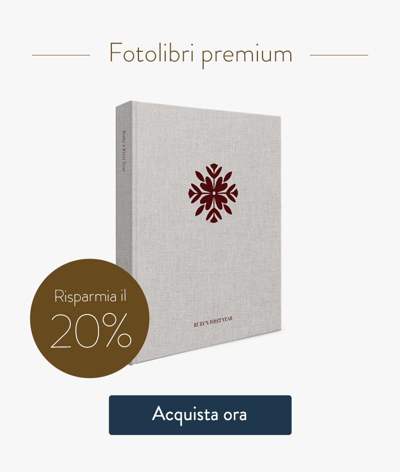 Risparmia il 20% - Fotolibro premium
