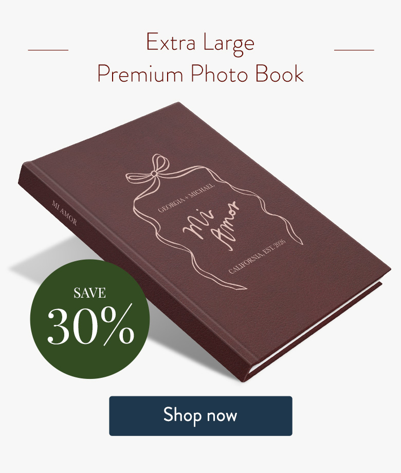 Save 30% on the Extra Large Leather Album. Shop now.