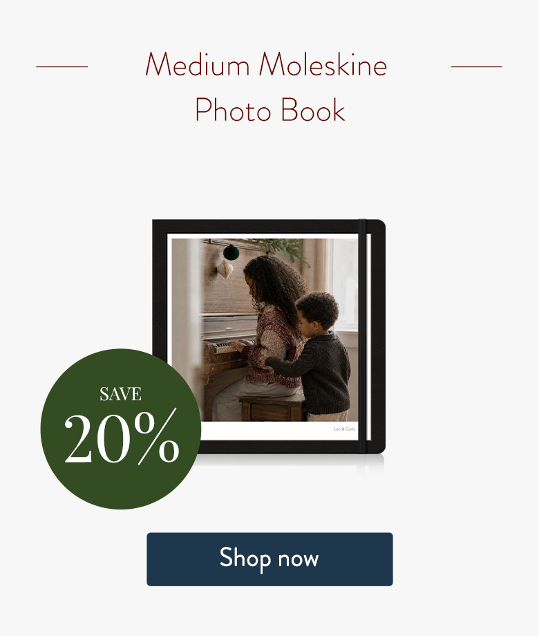 Save 20% on the Moleskine Photo Book. Shop now.