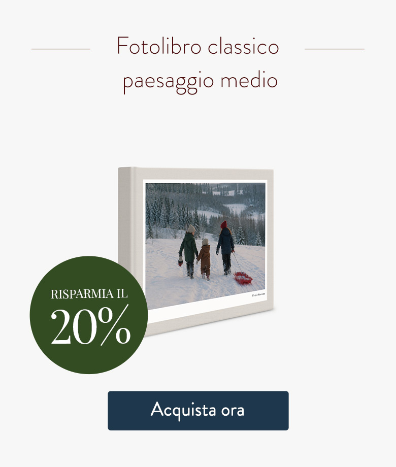 Risparmia il 20% - Fotolibro classico paesaggio medio