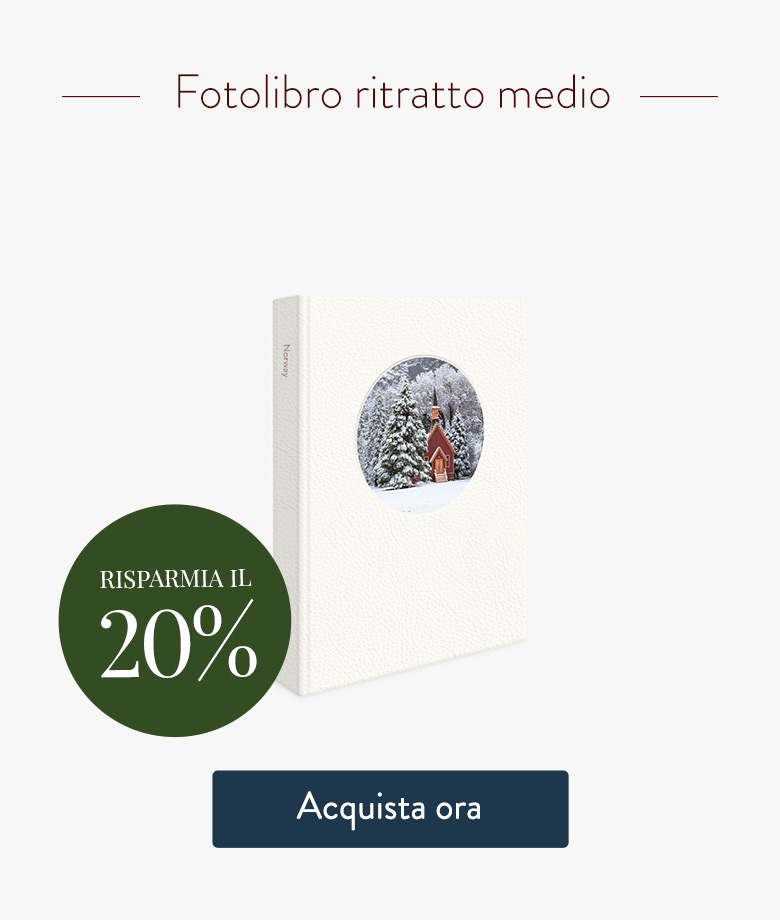 Risparmia il 20% - Fotolibro ritratto medio