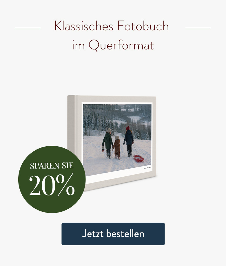 Sparen Sie - Klassisches Fotobuch im Querformat