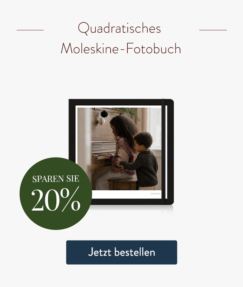 Sparen Sie - Quadratisches Moleskine-Fotobuch